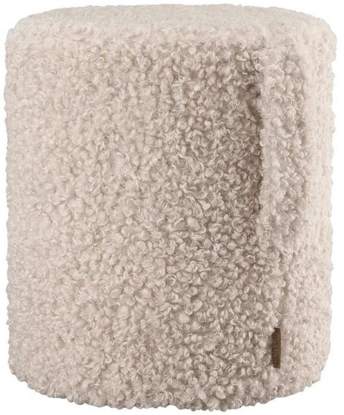 blomus Hocker -TEDDY- Sitzhocker, Kuschelhocker, Wohnzimmerhocker modern (1 Hocker), Flauschig weicher Bezug, Mit Trageschlaufe, zertifiziert