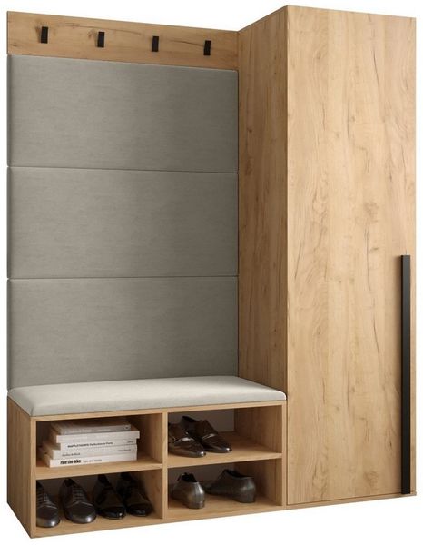 ABIKS MÖBEL Garderoben-Set MIRO Set 6, Garderobe mit gepolsterten Paneelen, Modern Design