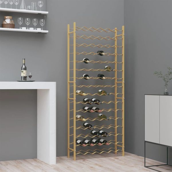 vidaXL Weinregal für 96 Flaschen Golden Metall 340915