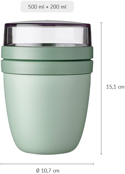 Mepal ELLIPSE Lunchpot Switch mit Snack-Deckel Nordic Blue New Bild 3