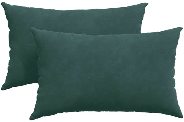 vidaXL Sofakissen 2 Stück Dunkelgrün 50 x 30 cm Cordstoff 42013629