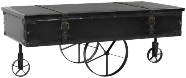 vidaXL Couchtisch, MDF und Tannenholz, Schwarz, 43 x 55 x 110 cm