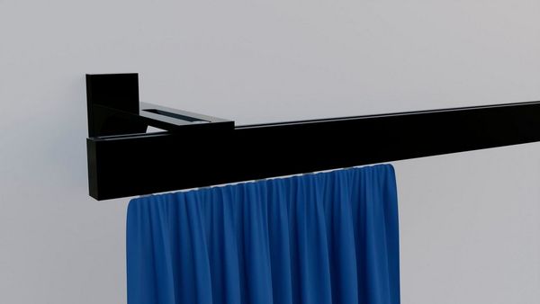 indeko Gardinenstange Bern, 1-läufig, Wunschmaßlänge, verschraubt, Aluminium, Innenlauf Komplett-Set inkl. Gleitern und Montagematerial