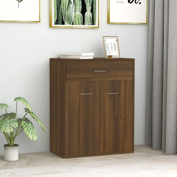 Sideboard Braun Eichen-Optik 60 x 30 x 75 cm Holzwerkstoff [815377]