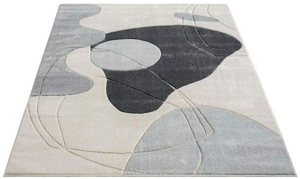 Carpet City Teppich BONITO 7158, rechteckig, Höhe: 11 mm, Läufer, Flachflor, Hochtief-Muster/ 3D-Effekt, Geo-Muster, Wohnzimmer