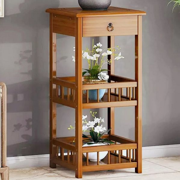 Holz Lichter Beistelltisch Beistelltisch, Nachttisch, Nachtschrank, Holzschrank mit Schublade, Bambusdesign,stabil,feuchtigkeitsresistent,pflegeleicht
