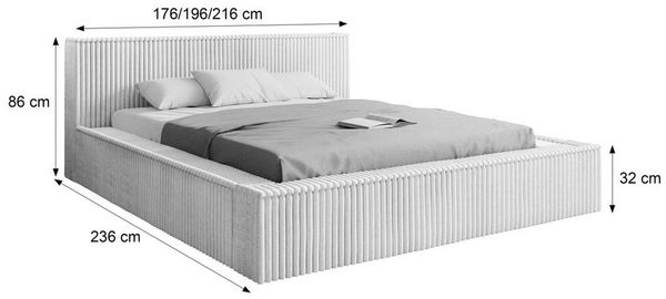 Goldstoff Polsterbett Veloria mit Bettkasten und Latenrost (Bettgestell mit Lattenrost, Zwei Bettkasten, Kopfteile, Modern Stoff Weicher Velours), Kopfteil,Lattenrost, Bettkasten