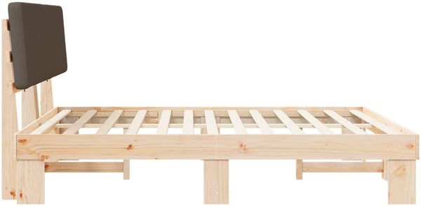 vidaXL Bettgestell mit gepolstertem Kopfteil Taupe 180 x 200 cm 3398082 Bild 6