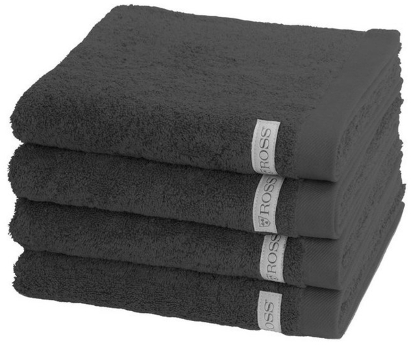 Ross Sinfonie 4 tlg. Frottier-Set - 4 X Handtuch (50 X 100cm) - 500 g/m2 - Schiefer