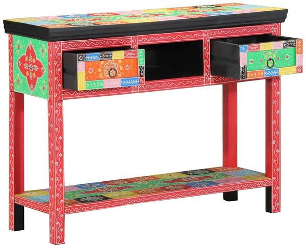 vidaXL Konsolentisch mit Schubladen Mehrfarbig 100 x 30 x 77 cm 4017567