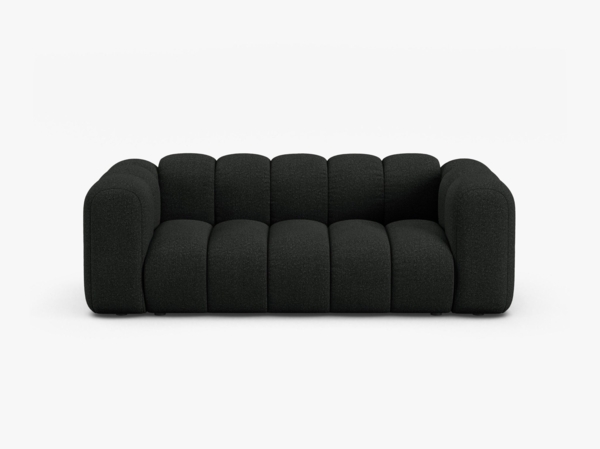 Micadoni Sofa Lupine 2-Sitzer Boucle Baloo Schwarz