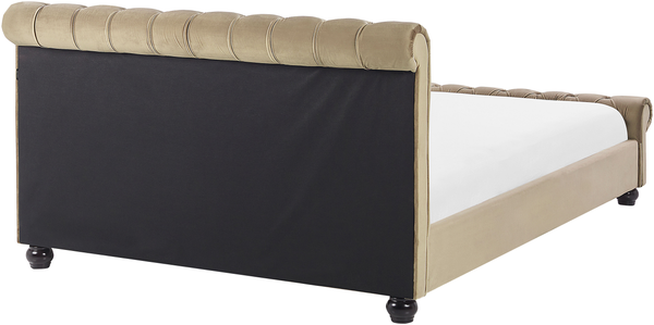 Polsterbett beige Lattenrost 160x200 cm AVALLON Bild 6