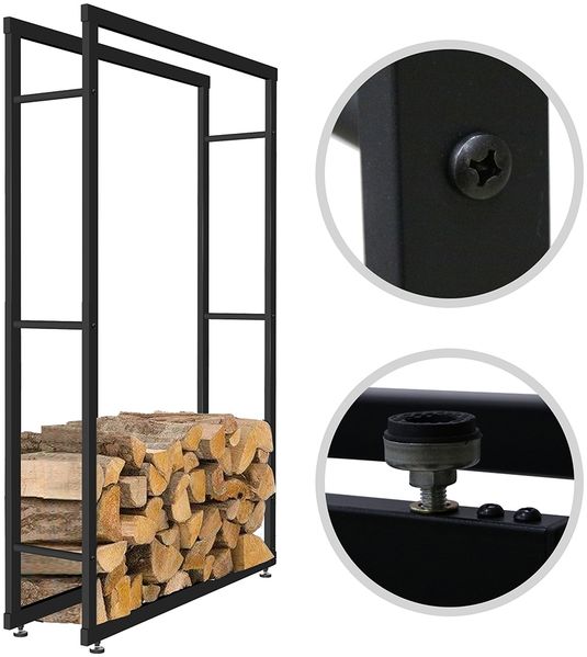 Kaminholzständer Brennholzregal Kaminholzablage Holzregal Ablage 100x150x25cm