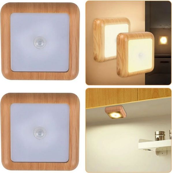 JOYOLEDER LED Nachtlicht Mit Bewegungsmelder, LEDs Nachtlampe, 1/2/4 Stück LED Treppen Leuchte, Nacht Licht Intelligente Induktion