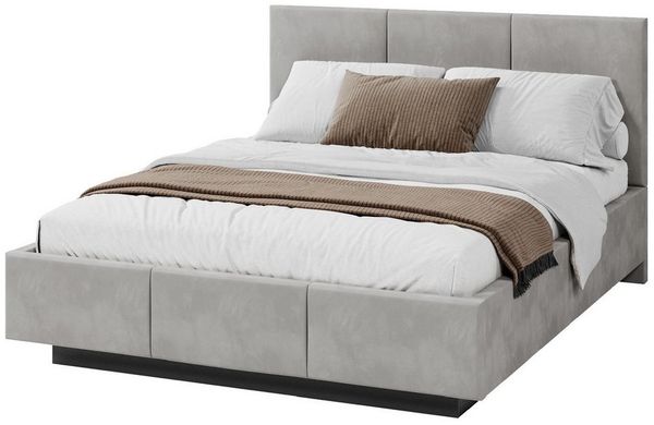 FDM Polsterbett ALMADA modern mit Bettkasten MADE IN EU - mit Trinity Velours Bezug (verfügbar 90x200 120x200 140x200 160x200 180x200cm, Bettrahmen, Bett, mit großen gepolsterten Kopfteil, mit Bettkasten zum aufklappen), Hebbarer Metallrahmen, Bettkast...