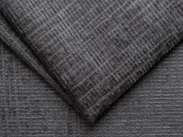 Vente-unique - Schlafsofa mit Matratze 4-Sitzer - Chenille-Stoff - Anthrazitgrau - Liegefläche 160 cm - Matratze 14 cm - LORETO Bild 4