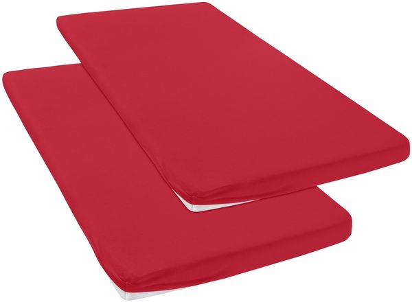 OTTO home Spannbettlaken Topper Basic, in Gr. 90x200, 140x200 oder 180x200 cm, Microfaser-Jersey, Gummizug: rundum, (2 Stück), Baumwolle, Matratzen bis 8 cm Höhe, Bettlaken, Spannbetttuch, Laken