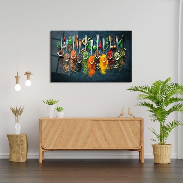 dekoratives Gemälde aus gehärtetem Glas, '0464', 46 x 0,4 x 72, Mehrfarbig