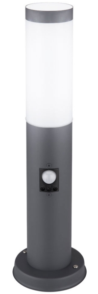LED Sockelleuchte, Edelstahl, anthrazit, Sensor, H 45 cm