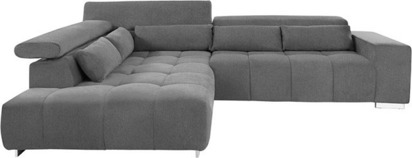 COTTA Ecksofa Orion L-Form, mit Ottomane, inklusive verstellbarer Kopfstützen und 5 Nierenkissen Bild 4