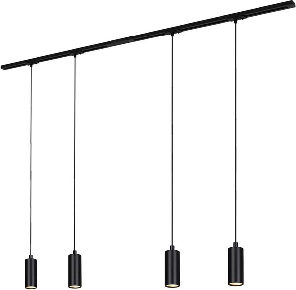 Briloner Leuchten Schienensystem-Sets RAIL, ohne Leuchtmittel, Schienensystem Rail 1,5 m Schwarz 4,5W Decke Wohnzimmer Büro Küche