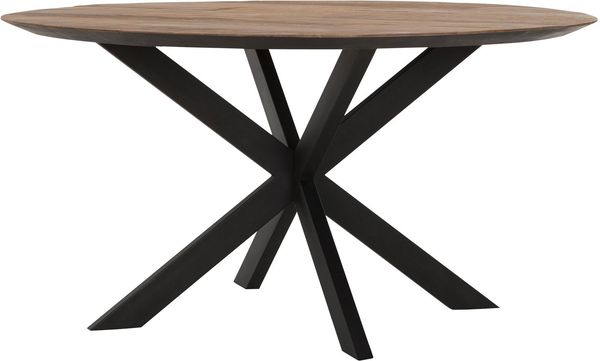 Esstisch Shape rund aus Teakholz, massives Design, Natur, Ø 150 cm, für 5–6 Personen