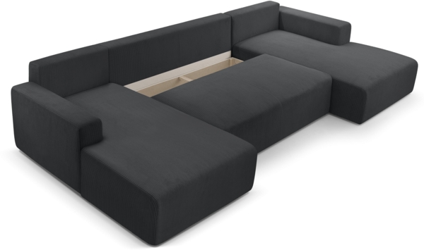 AX LIVING Sofa U Form mit Schlaffunktion – Catea U Cord Wohnlandschaft 364 cm Bild 3