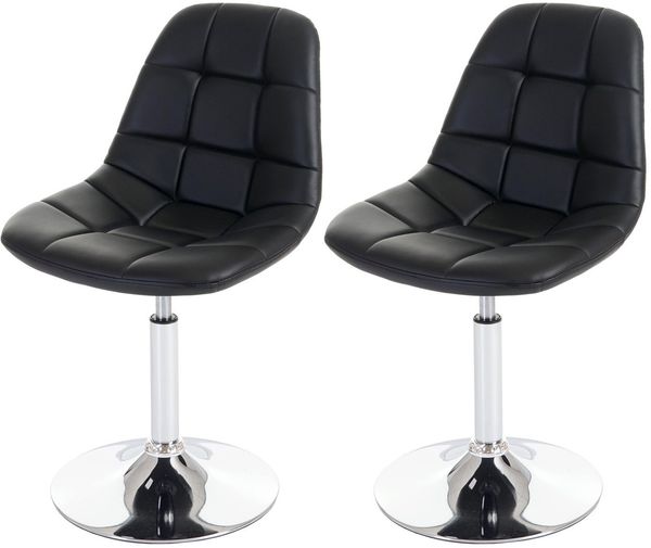 MCW Esszimmerstuhl MCW-A60-2 (Set, 2 St), 2er-Set, Rutschsicher durch Kunststoff-Fußbodenschoner, drehbar 360°