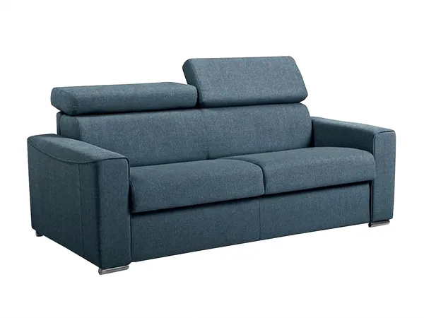 Vente-unique - VIZIR Sofa Stoff Blau - B 223 cm94 cm x H 110 cm95 cm x L 196 cm