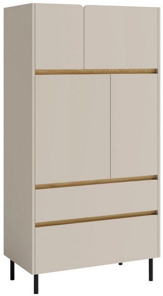 Marmex Möbel Hochkommode LUCA LC5 4 Türiger Schrank 2 Schubladen, Kommode, Sideboard