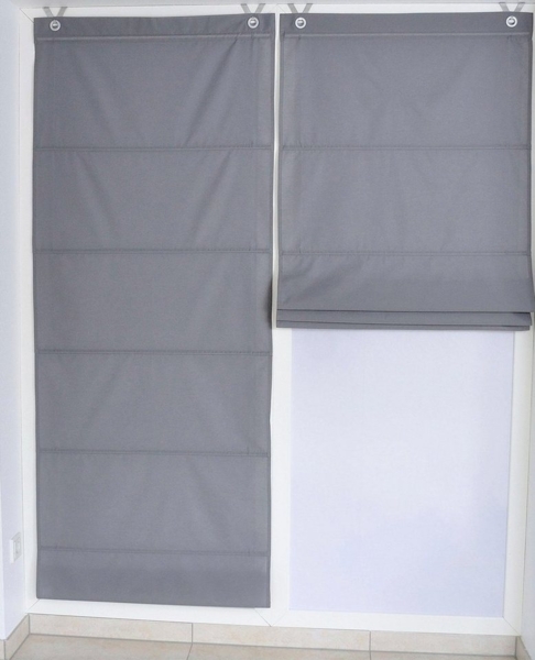 Kutti Raffrollo Kessy Bessy, mit Hakenaufhängung, ohne Bohren, freihängend, halbtransparent, Baumwolle, Polyester, Hakenaufhängung Bild 2