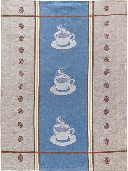 Kracht Geschirrtuch Geschirrtuch "Espresso" 3er-Pack, Halbleinen Motiv