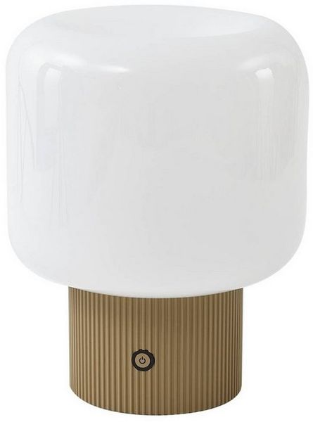Lucande Tischleuchte Katrin Palme, Enthalten, 1x5,2 W LED, Farbwechsel warmweiß / tageslicht