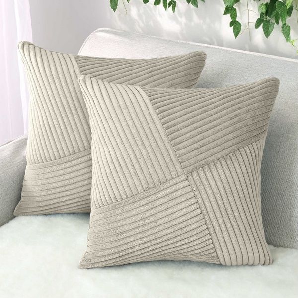 Amilian Kissenbezüge - 2er Set Kissenhüllen - Kissenbezug - Zierkissenbezüge, (2 Stück), 40x40 cm, Kissenhülle für Sofakissen, Dekokissen, Zierkissen, Kissen,