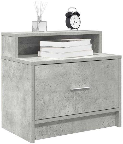 vidaXL Nachttisch mit Schublade Betongrau 51x31x47 cm 858674