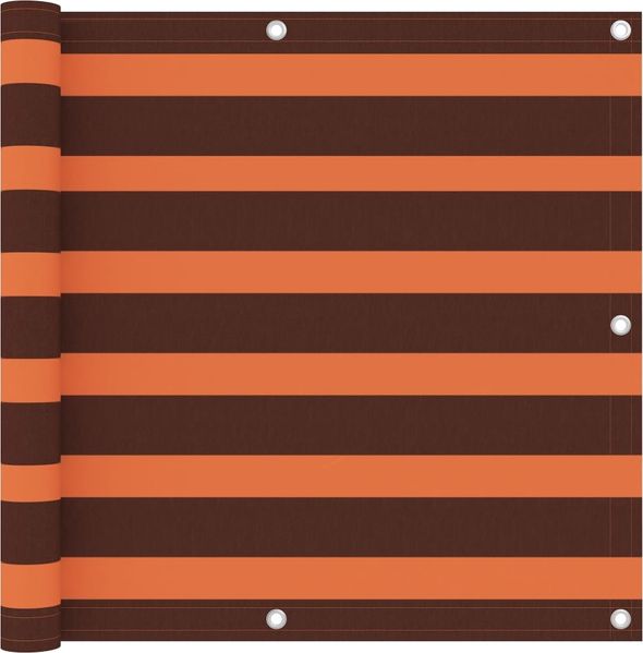 vidaXL Balkon-Sichtschutz Orange und Braun 90x600 cm Oxford-Gewebe 134931