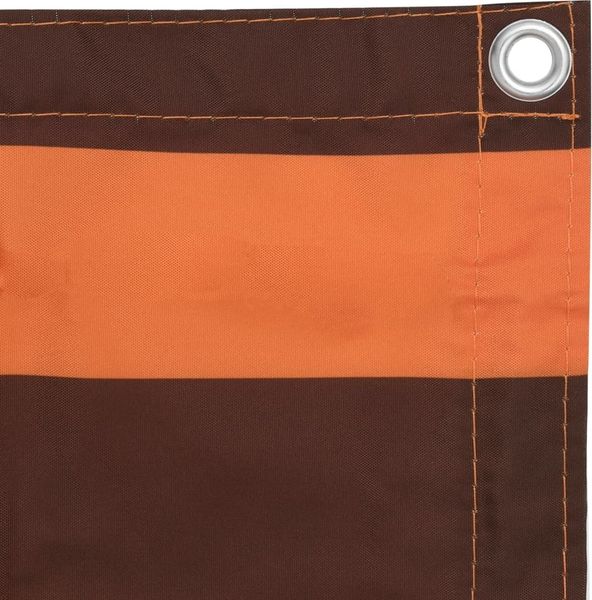 vidaXL Balkon-Sichtschutz Orange und Braun 90x600 cm Oxford-Gewebe 134931 Bild 3