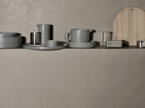 Blomus Pilar Krug, Kanne, Kännchen, Milchkrug, Keramikkrug, Keramik, Pewter, 500 ml, 63970