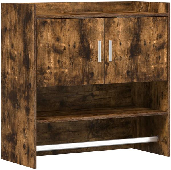 vidaXL Wandregal Wandhalterung Geräucherte Eiche 80 x 36 x 80 cm 8011383