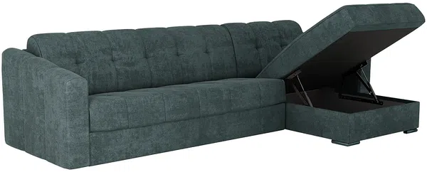 Vente-unique - DARIELO Sofa Stoff Blau - B 223 cm152 cm x H 90 cm x L 275 cm Bild 6