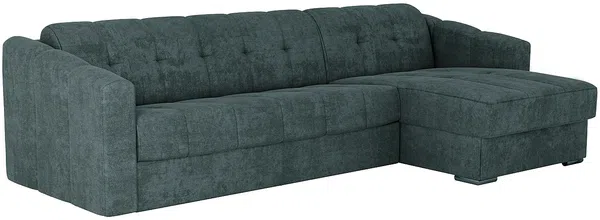 Vente-unique - DARIELO Sofa Stoff Blau - B 223 cm152 cm x H 90 cm x L 275 cm Bild 5