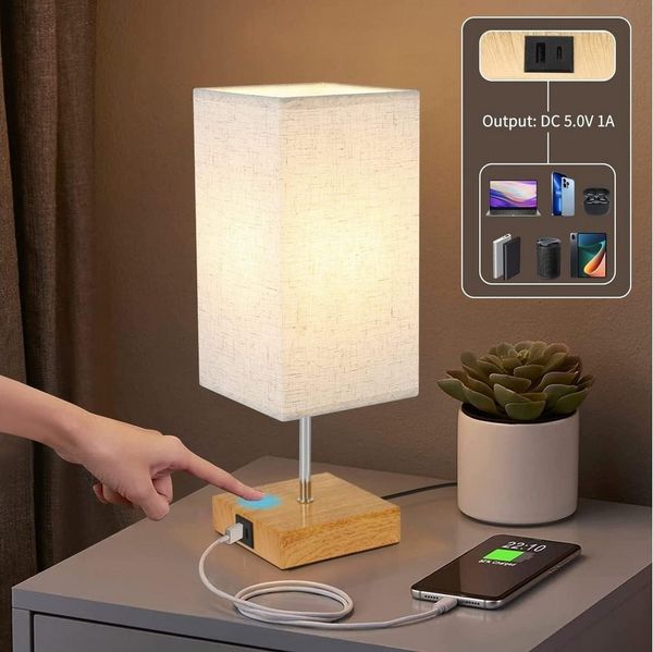 ZMH Tischleuchte Schlafzimmer Touch Nachttischlampe - Warmweiß Dimmbar