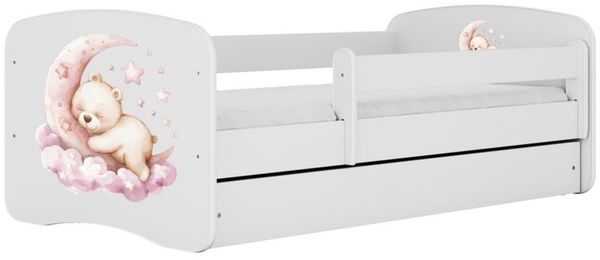 Raumhirsch Furniture Kinderbett 70x140, 80x160, 80x180 cm - Komplettset mit Schublade (Bett für Mädchen, Einzelbett Kinder 2–12, mit Rausfallschutz & Lattenrost), verschiedene Farben & Designs