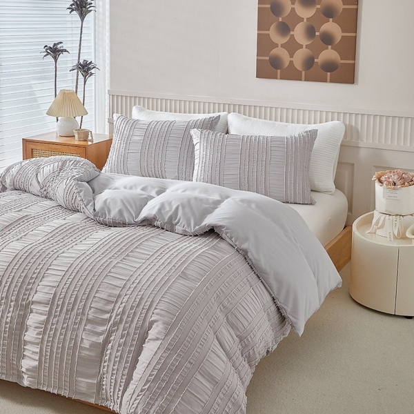 BYSURE Bettwäsche, Getuftet Streifen Boho Bettwäsche Bild 1