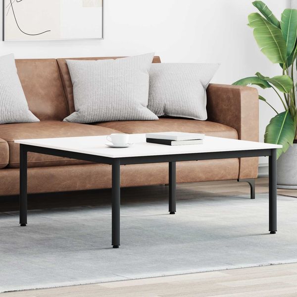 vidaXL Couchtisch Weiß 100 x 100 x 45 cm Massives Kiefernholz 892770