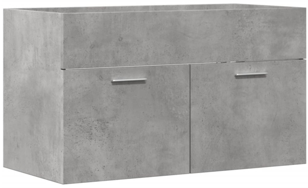 Waschbeckenunterschrank Betongrau 90 x 38,5 x 46 Holzwerkstoff