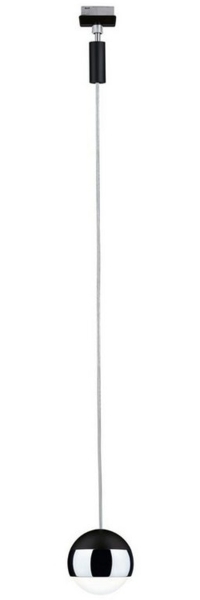 Paulmann URail LED Pendelleuchte II 400lm 6W 2700K dimmbar 230V Schwarz matt, Chrom