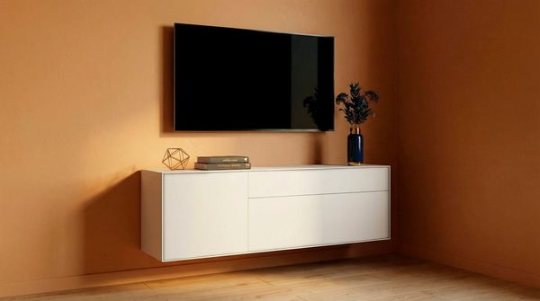 LeGer Home by Lena Gercke Lowboard Essentials, TV-Board, TV-Kommode, TV-Schrank, TV-Möbel, Breite: 166 cm, UV lackiert, Push-to-open-Funktion