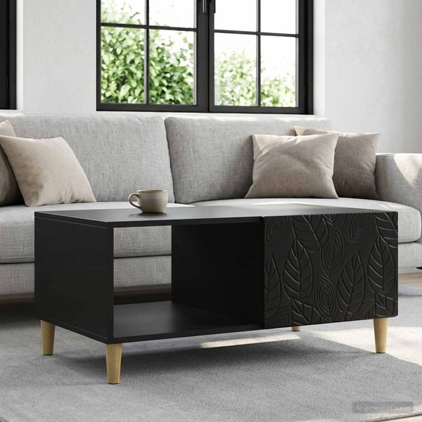vidaXL Couchtisch Schwarz 90 x 50 x 40 cm Holzwerkstoff 895186