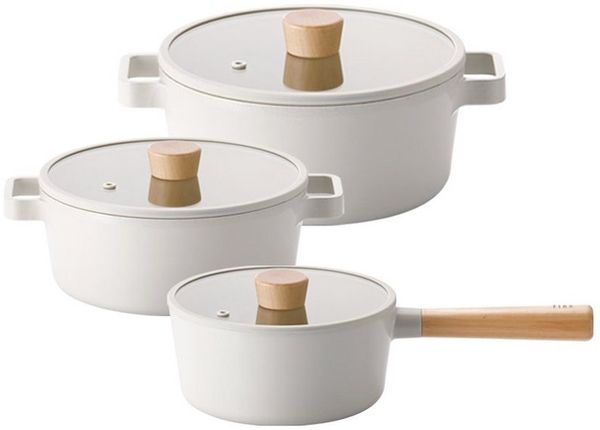 NEOFLAM® Topf-Set FIKA Topf Set 3tlg, Aluminiumguss (3-tlg)